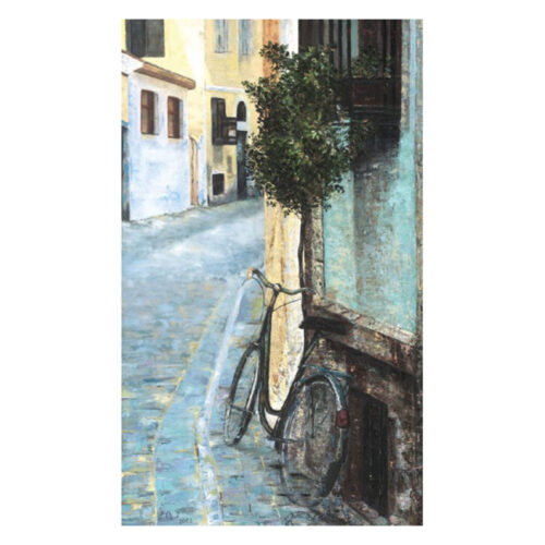 Bicycle at narow, πίνακας ζωγραφικής